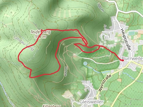 Teufelsberg Loop via Kreuzweg Burrweiler
