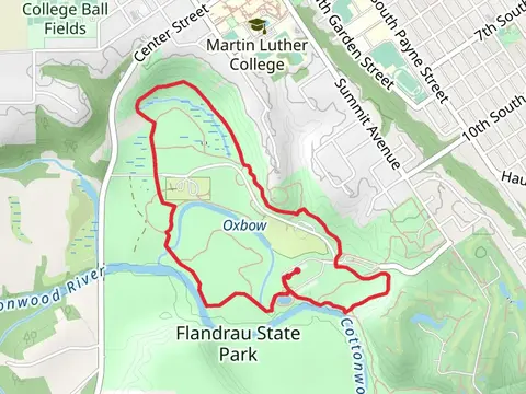 Cottonwood trail, Oxbow Trail and Woodland Trail Loop