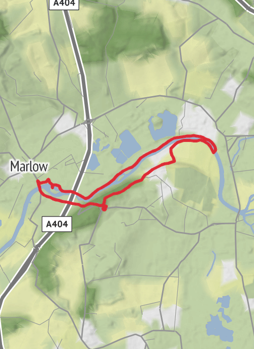Hike from Cookham Dean mobile static map
