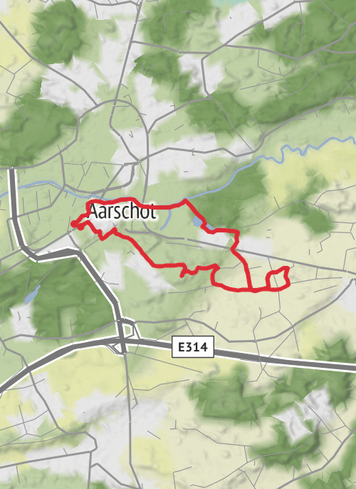 Aarschot Wandelen mobile static map