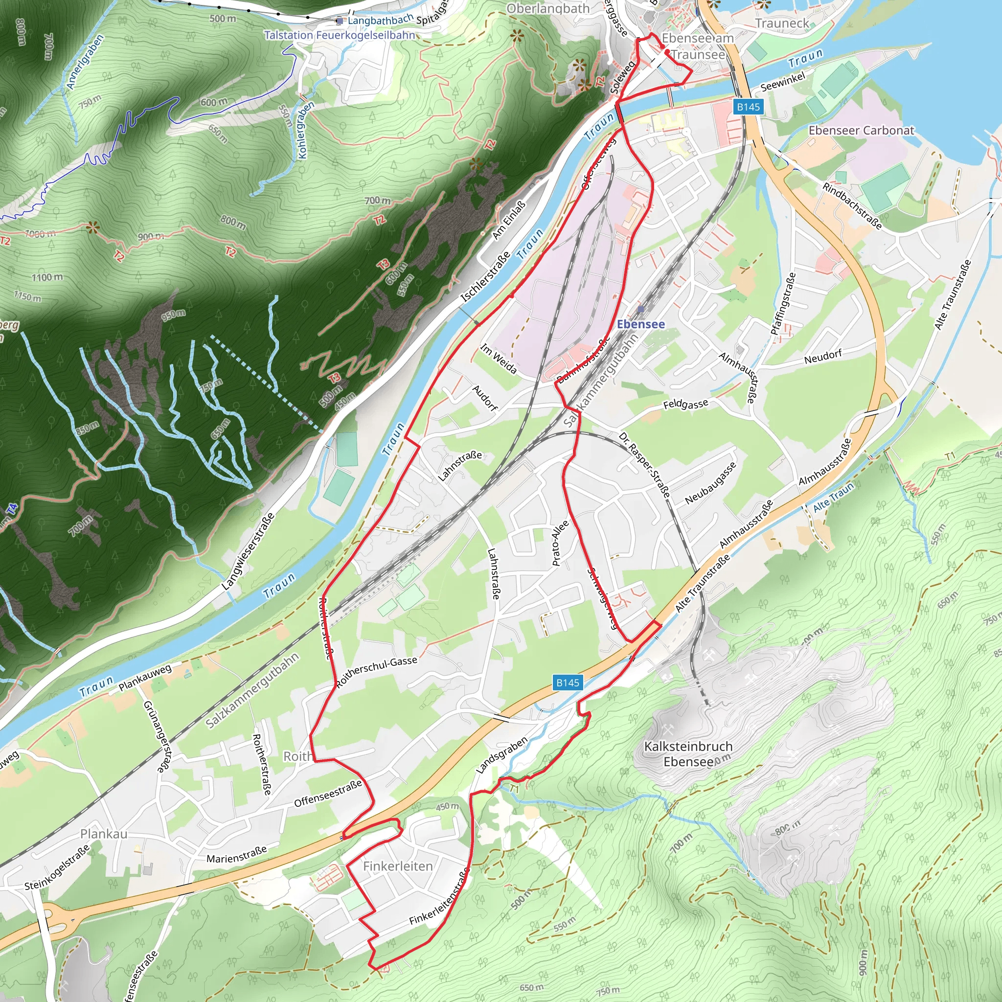 Industrial Historical Loop Path mobile static map