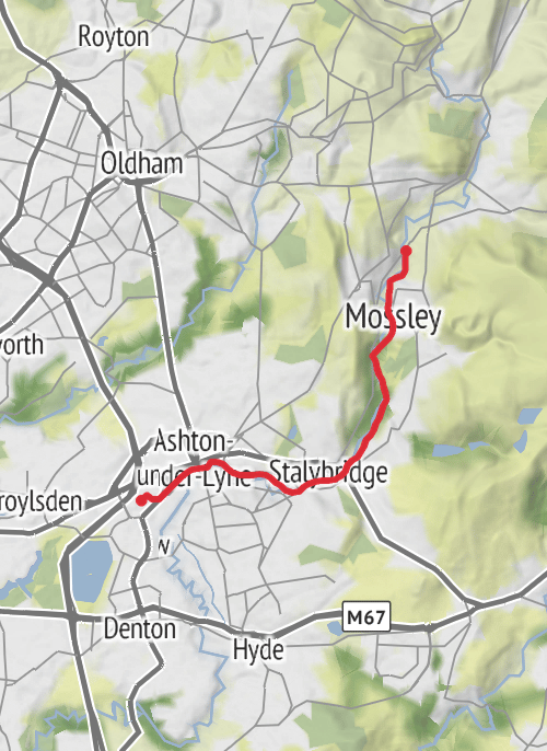 Tameside Walking mobile static map