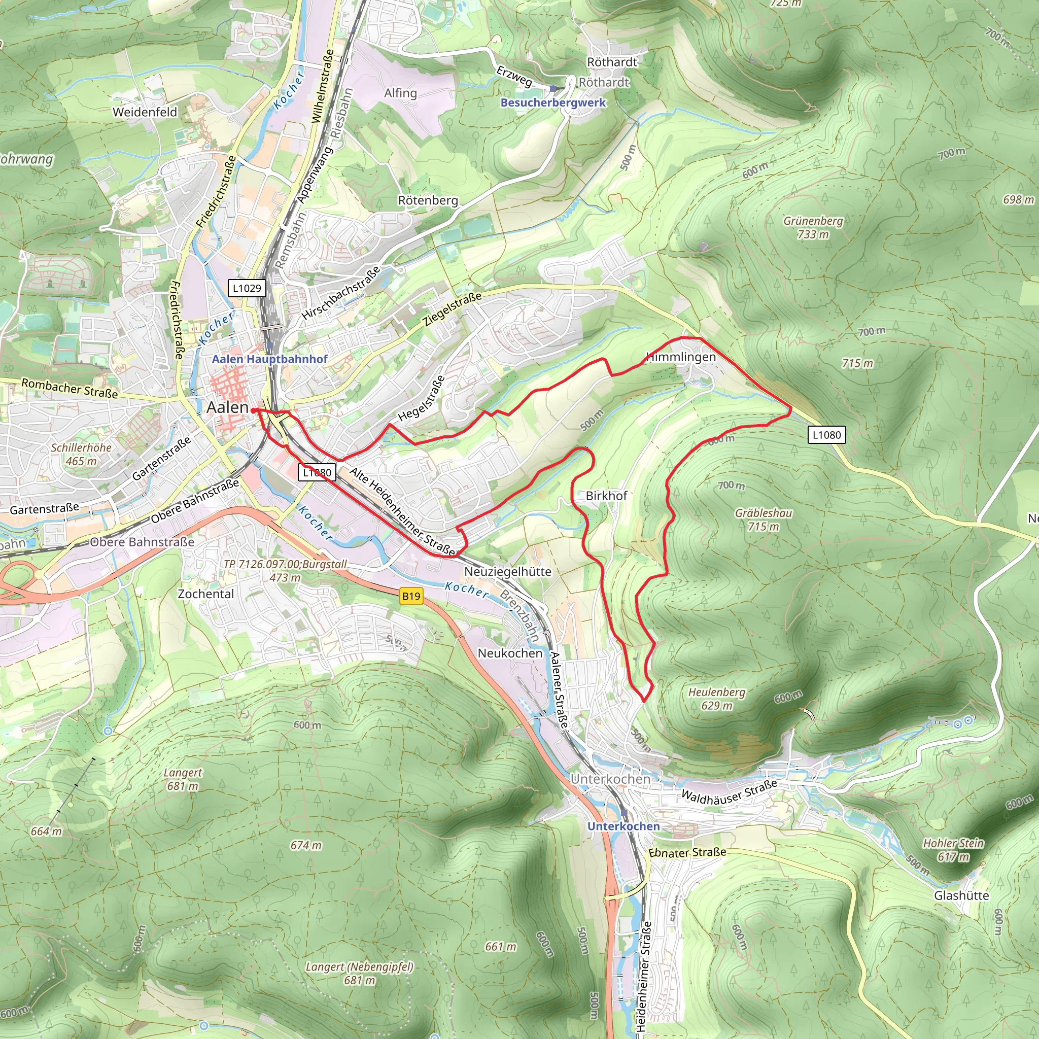 Aalen Loop mobile static map
