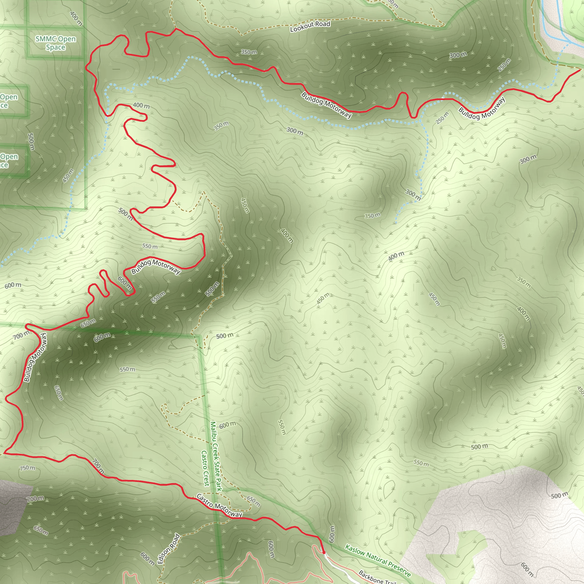 Castro and Bulldog Motorway mobile static map