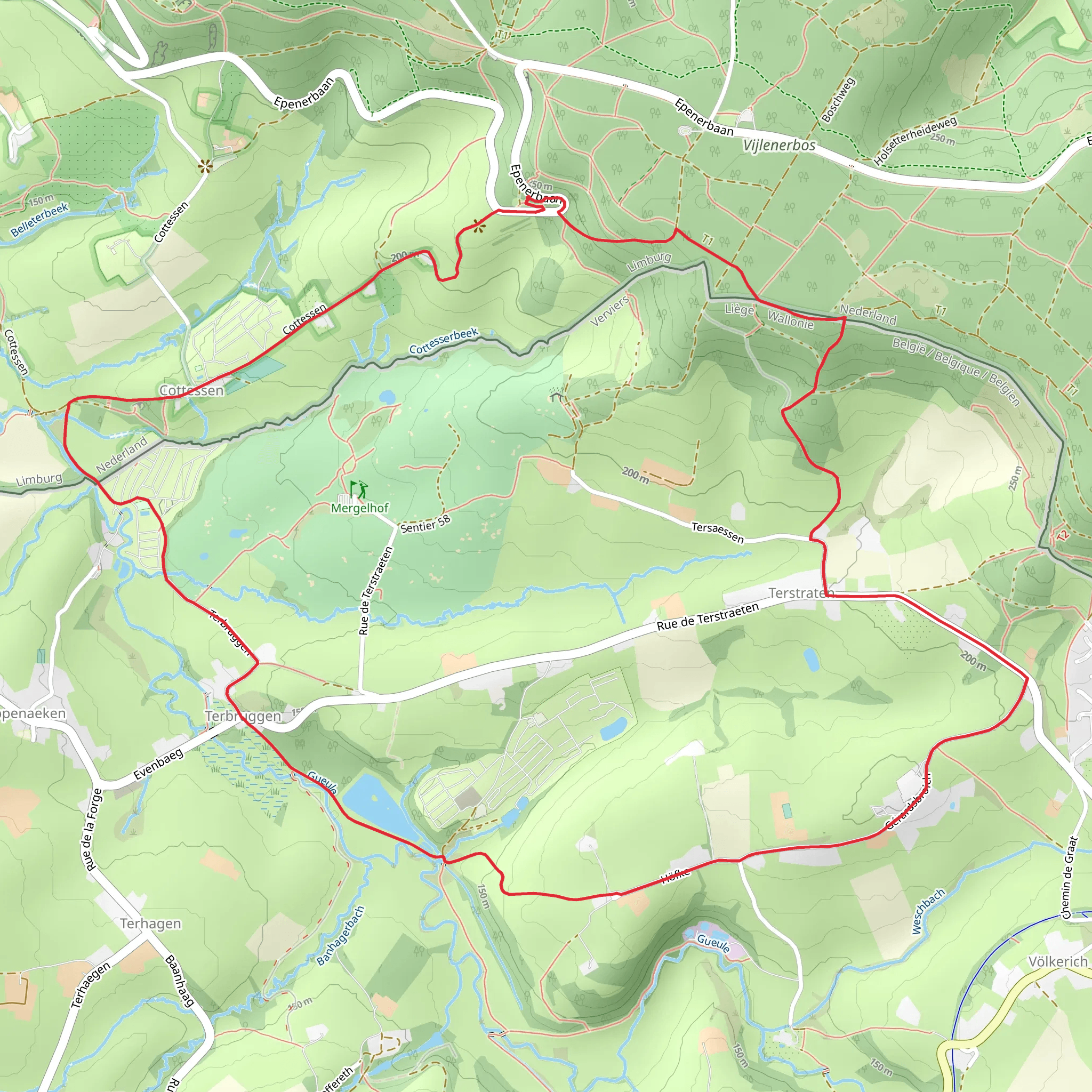 Termoere, Terbruggen and A jen Leng Loop mobile static map