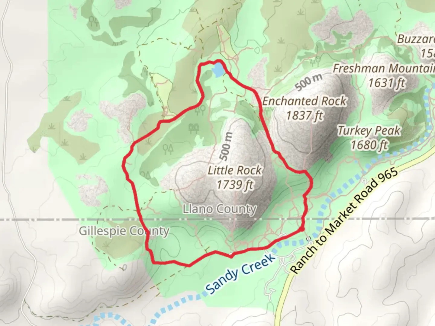An image depicting the trail Moss Lake and Echo Canyon Trail and its surrounding area.