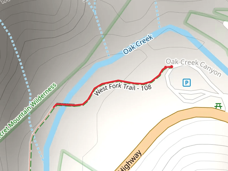 West Fork Trail to Oak Creek