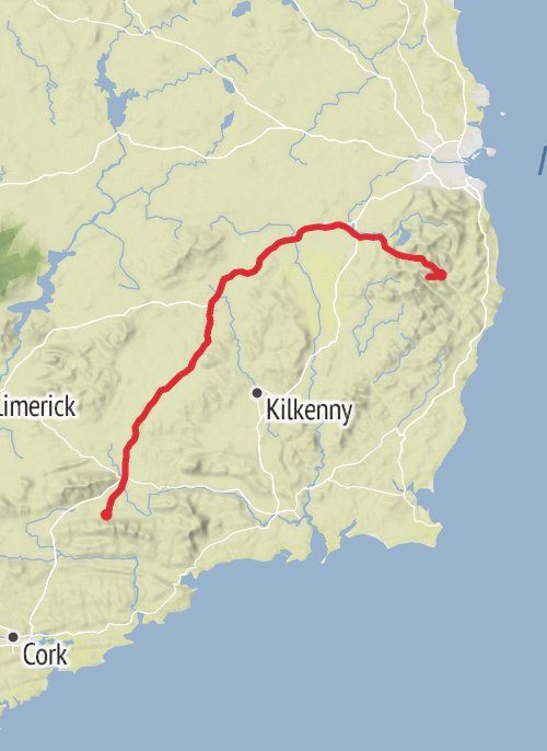 Hike from Glendalough mobile static map