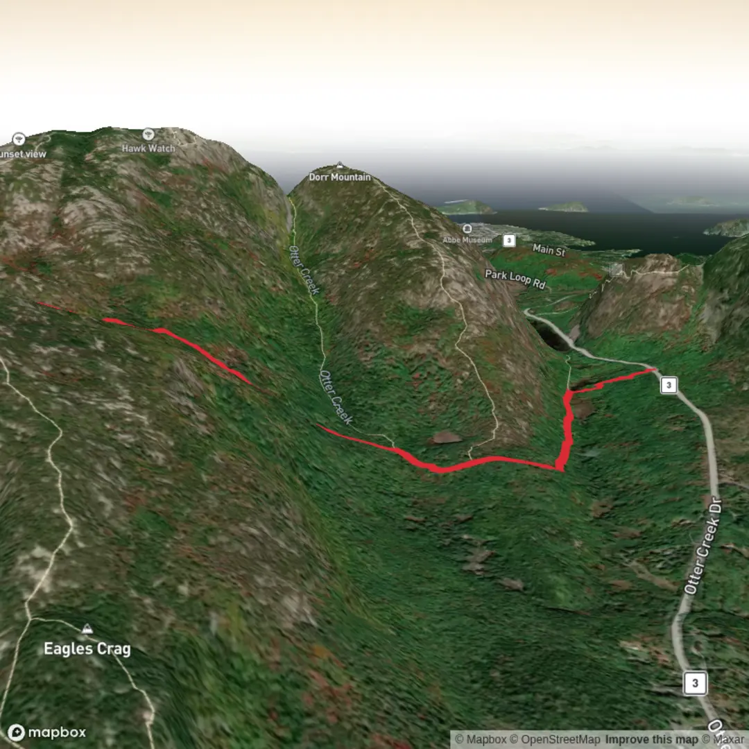 An image depicting the trail Canon Brook Falls via Canon Brook Trail and its surrounding area.