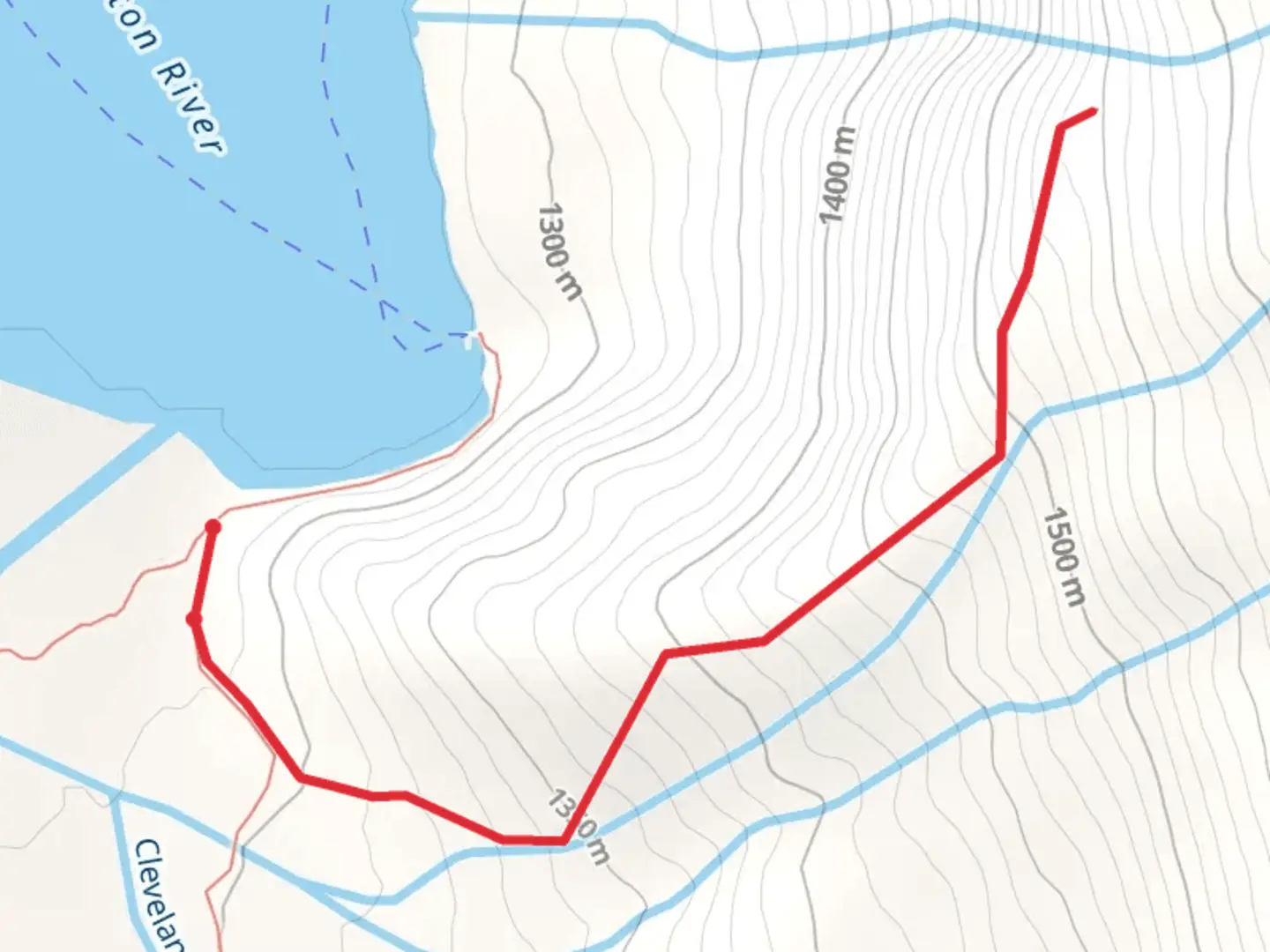 An image depicting the trail Goat Haunt Overlook and its surrounding area.