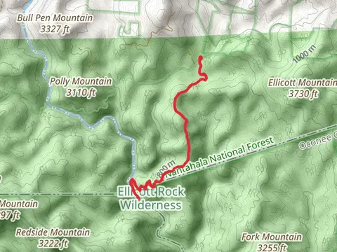 Ellicott Rock Connector and Ellicotts Rock Trail