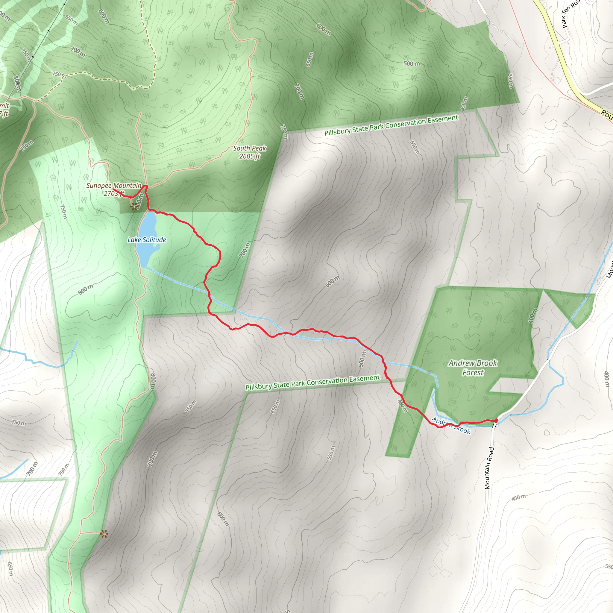 Sunapee Mountain from Mountain Road mobile static map