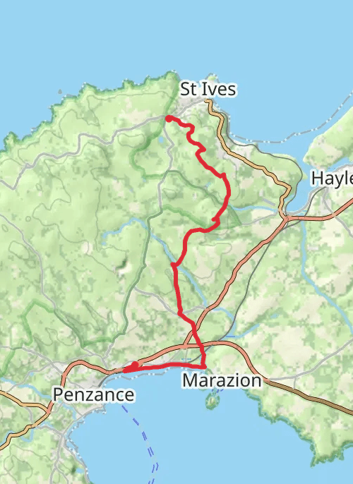 Cornwall Walking mobile static map