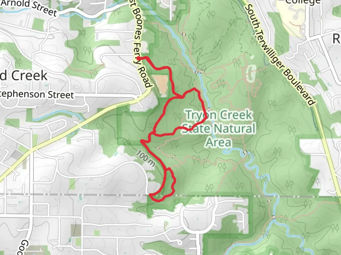 An image depicting the trail Boones Ferry Horse and Englewood Horse Loop Trail and its surrounding area.