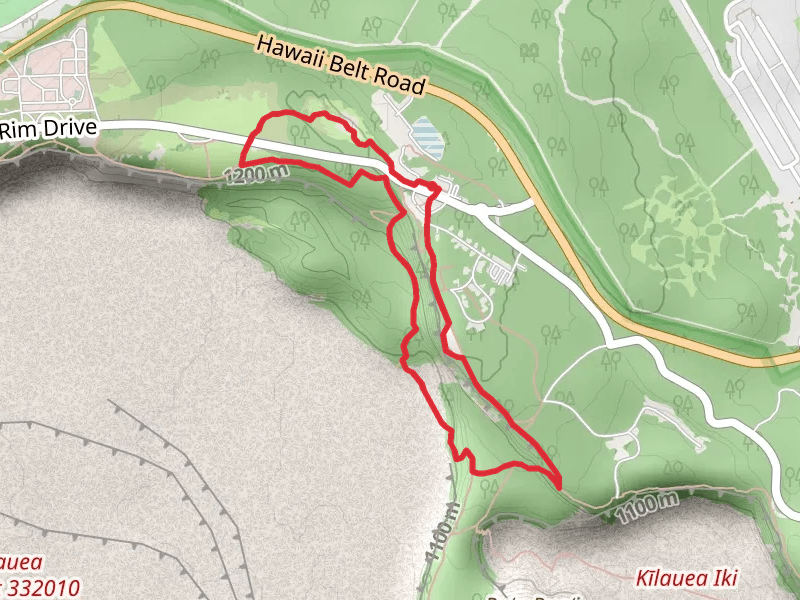 Sulfur Banks, Crater Rim and ʻIliahi Loop Trail