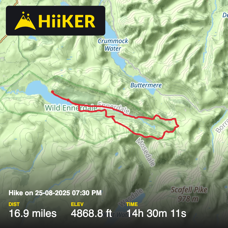 A map preview of the recording Hike on 25-08-2025 07:30 PM.