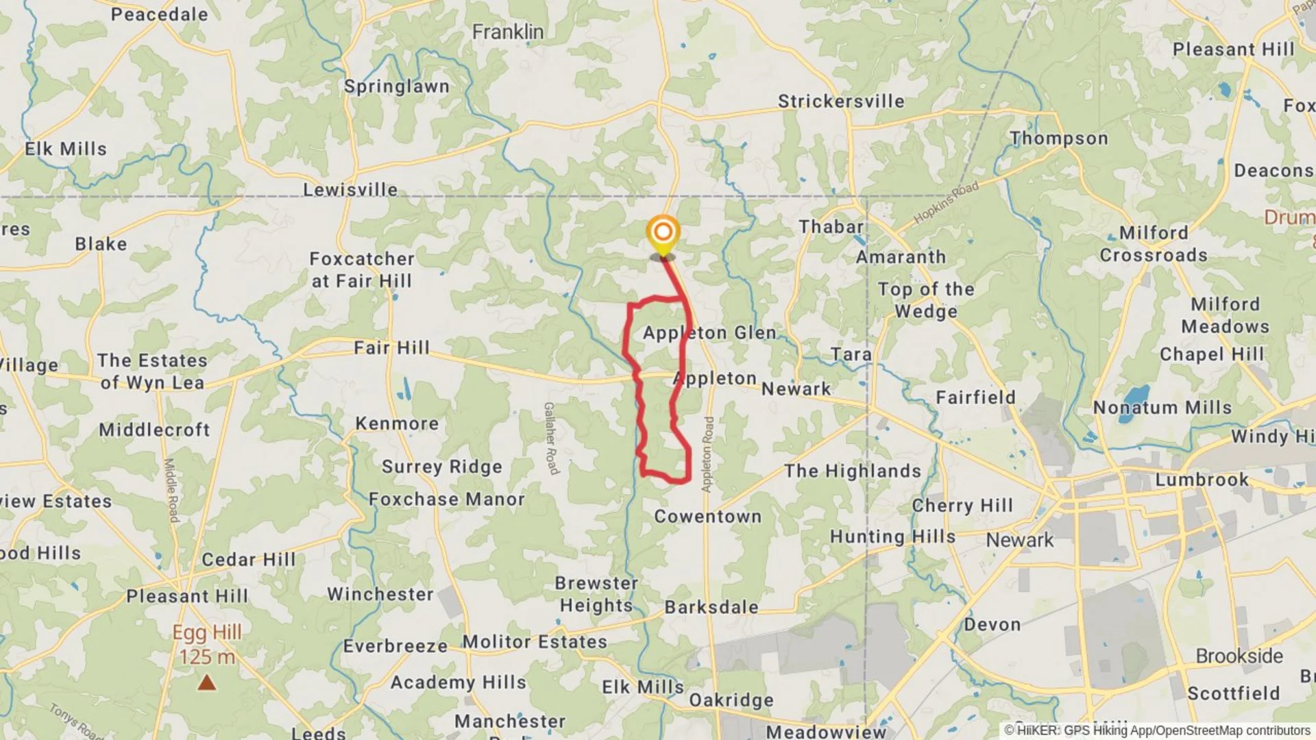 An image depicting the trail Loop Beside Big Elk Creek and its surrounding area.