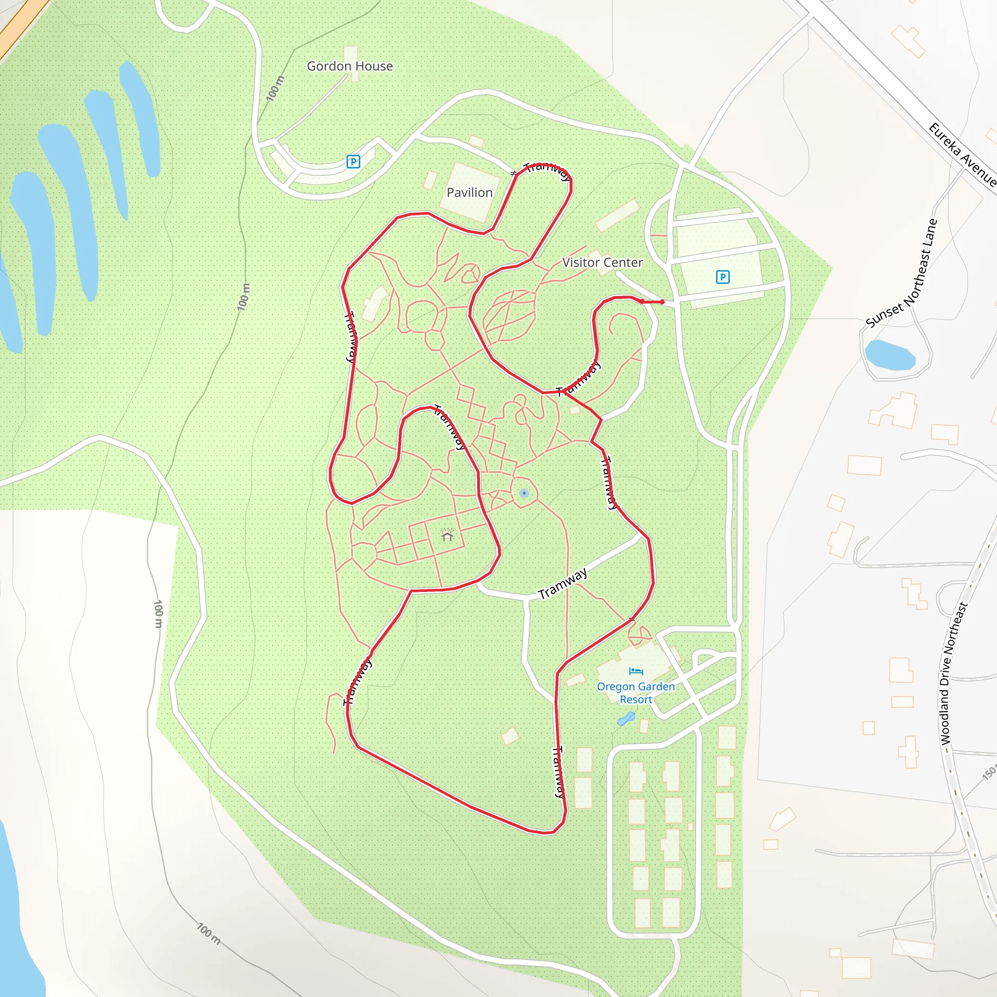 The Oregon Garden Loop mobile static map