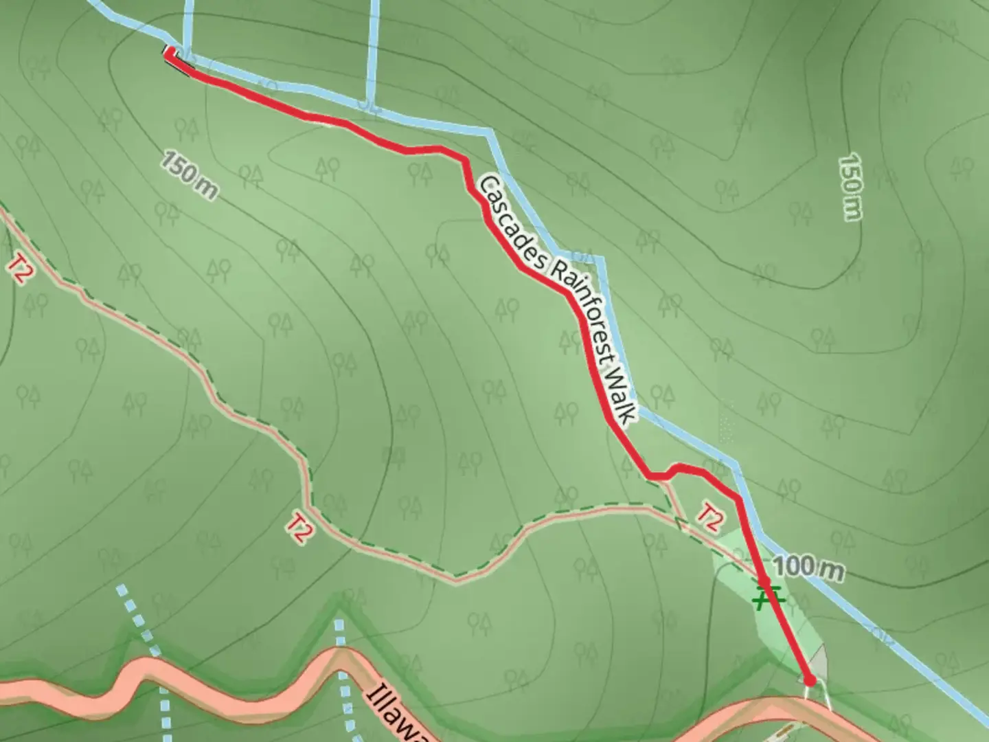 An image depicting the trail Cascades Walk and its surrounding area.