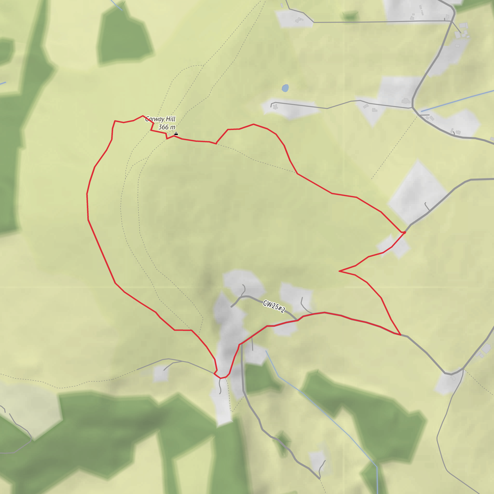 Garway Hill Common and White Rocks Loop mobile static map