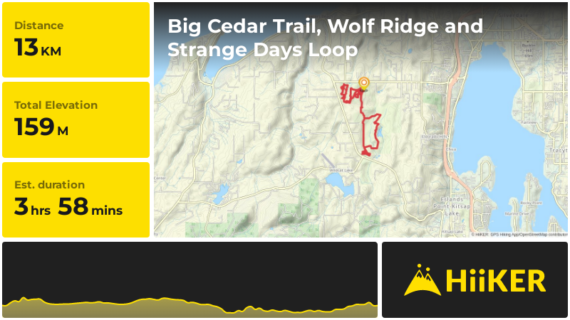 Big Cedar Trail, Wolf Ridge and Strange Days Loop | Kitsap County | Wa