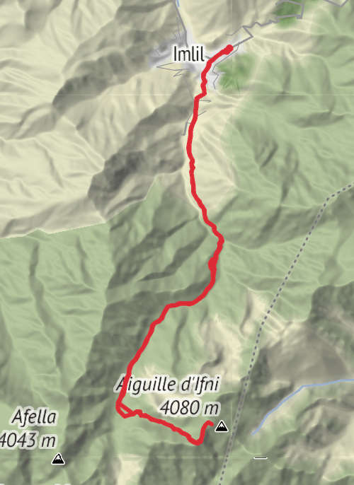Asni Hiking mobile static map