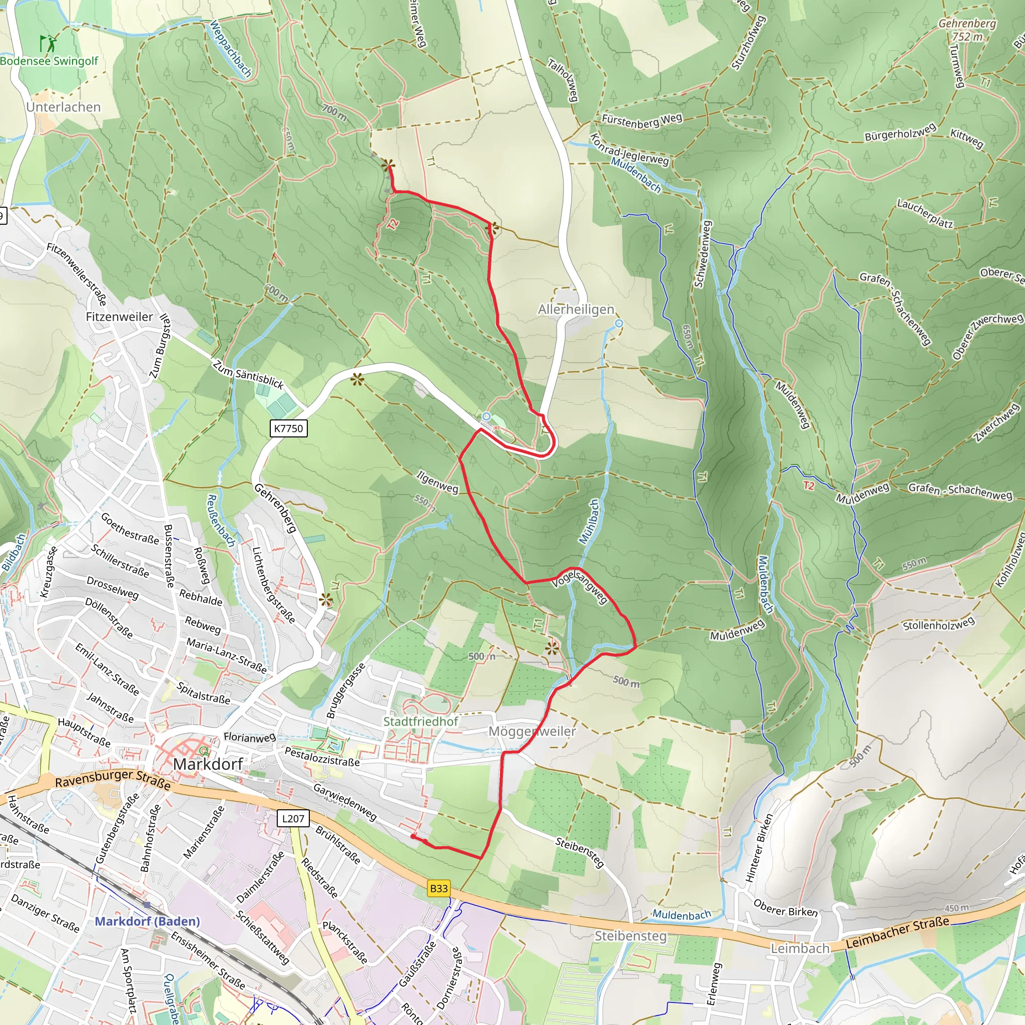 Erdrutsch via Vogelsangweg mobile static map