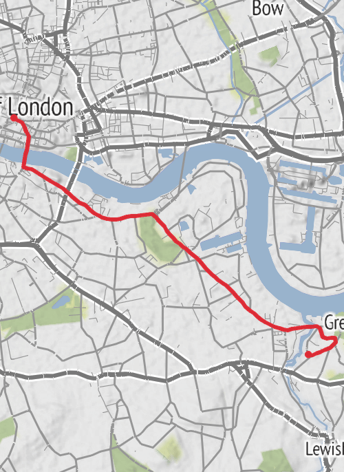 Hike from Greenwich mobile static map