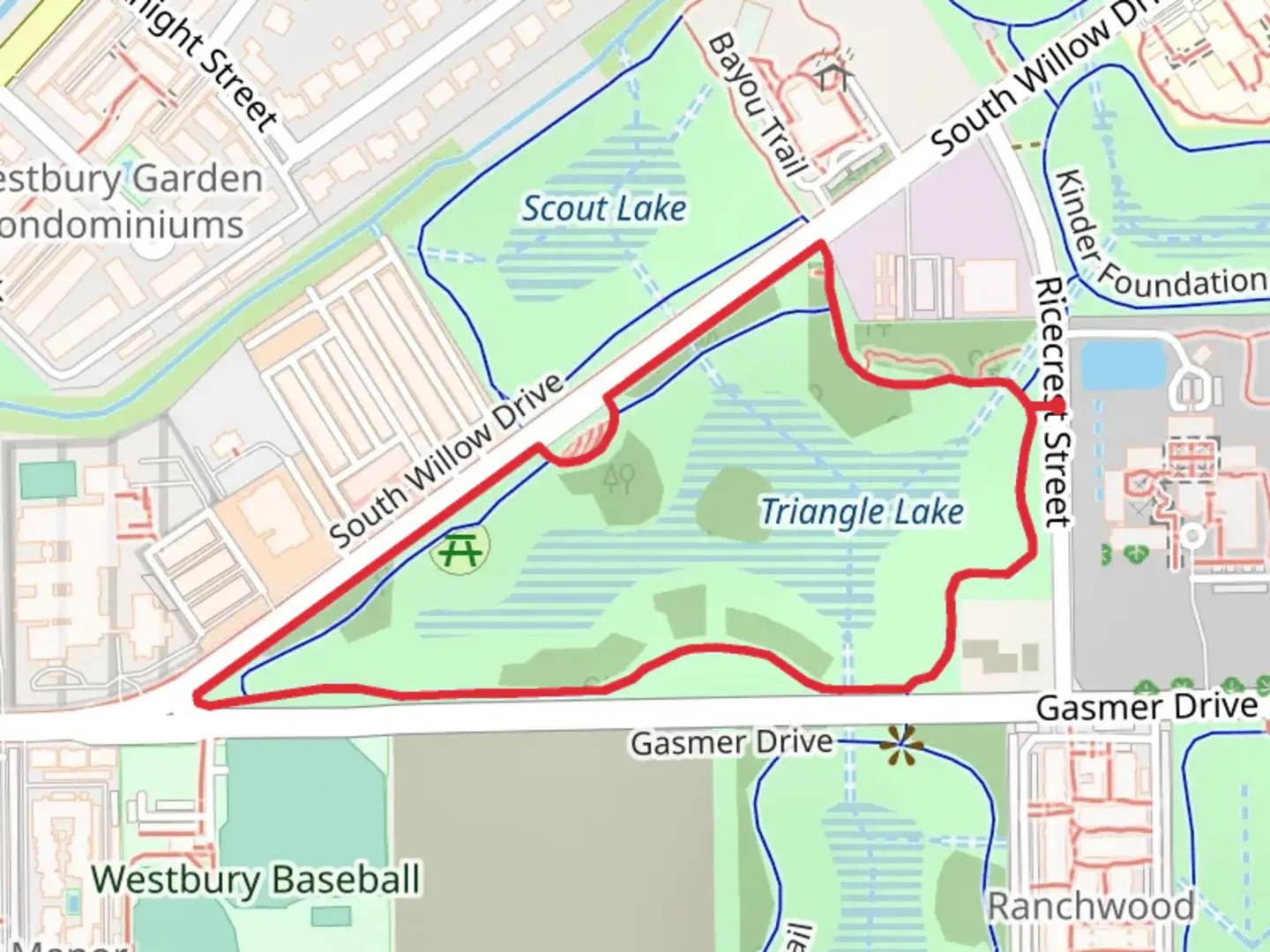 An image depicting the trail Triangle Lake Loop and its surrounding area.