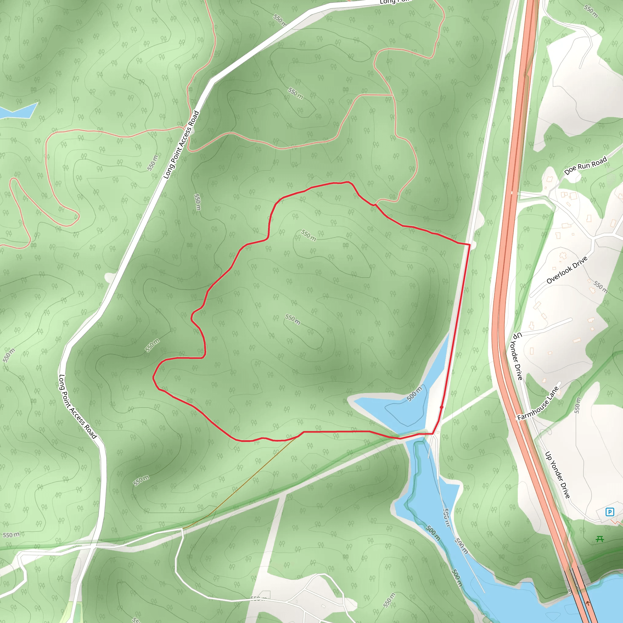 Summersville Lake Climbers' Loop Trail mobile static map
