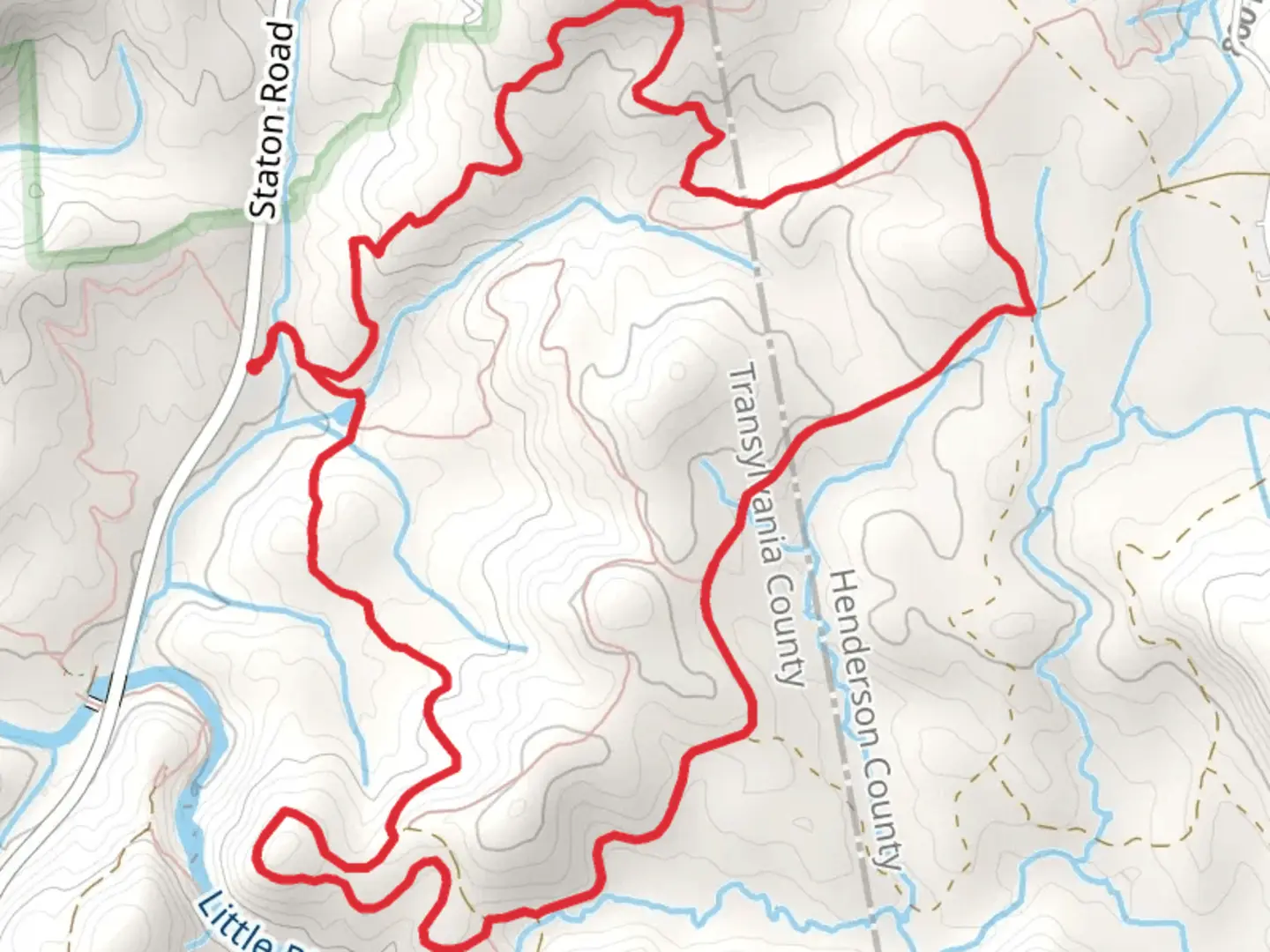 An image depicting the trail Hilltop and Hooker Creek Loop Trail and its surrounding area.