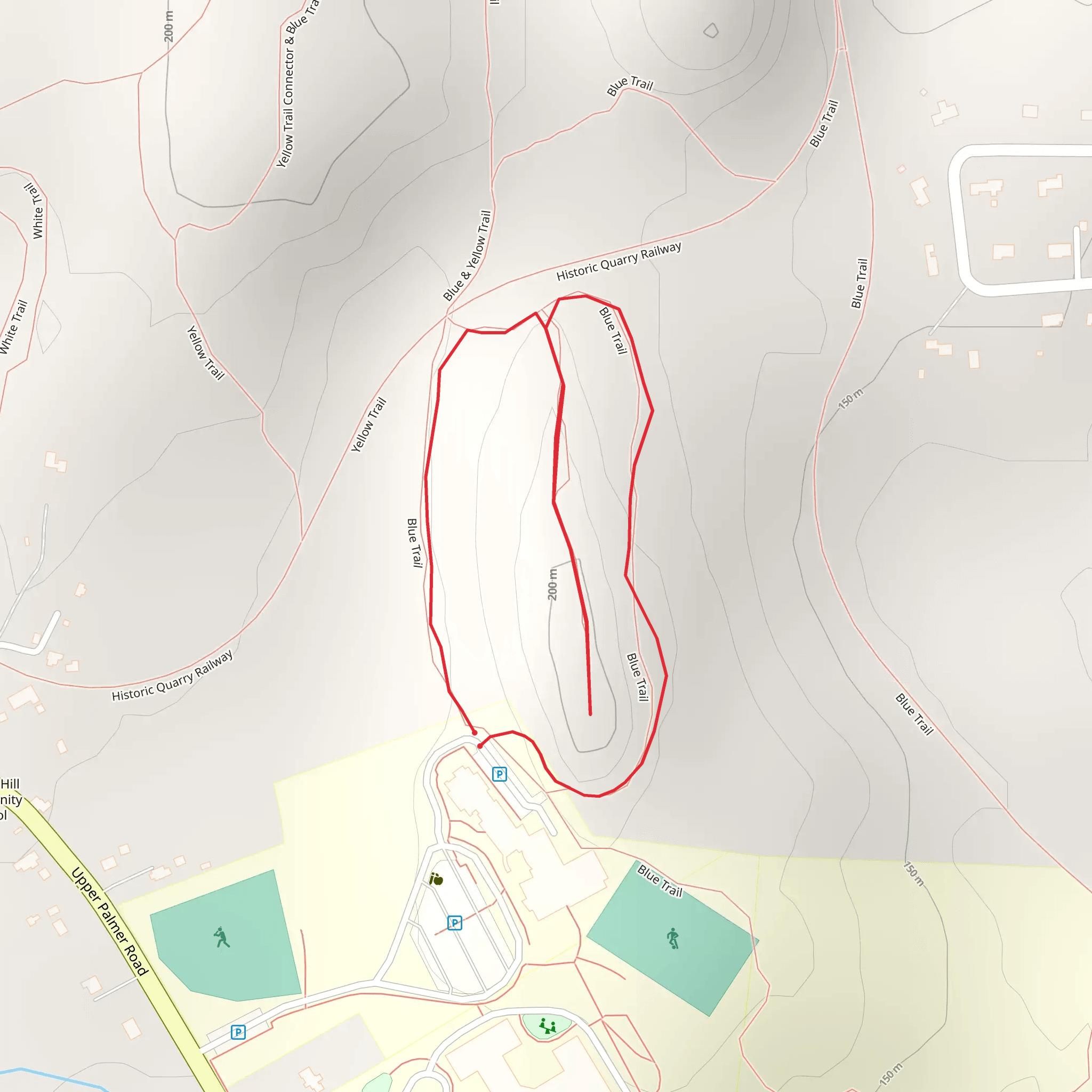 Upper Palmer Road Loop mobile static map