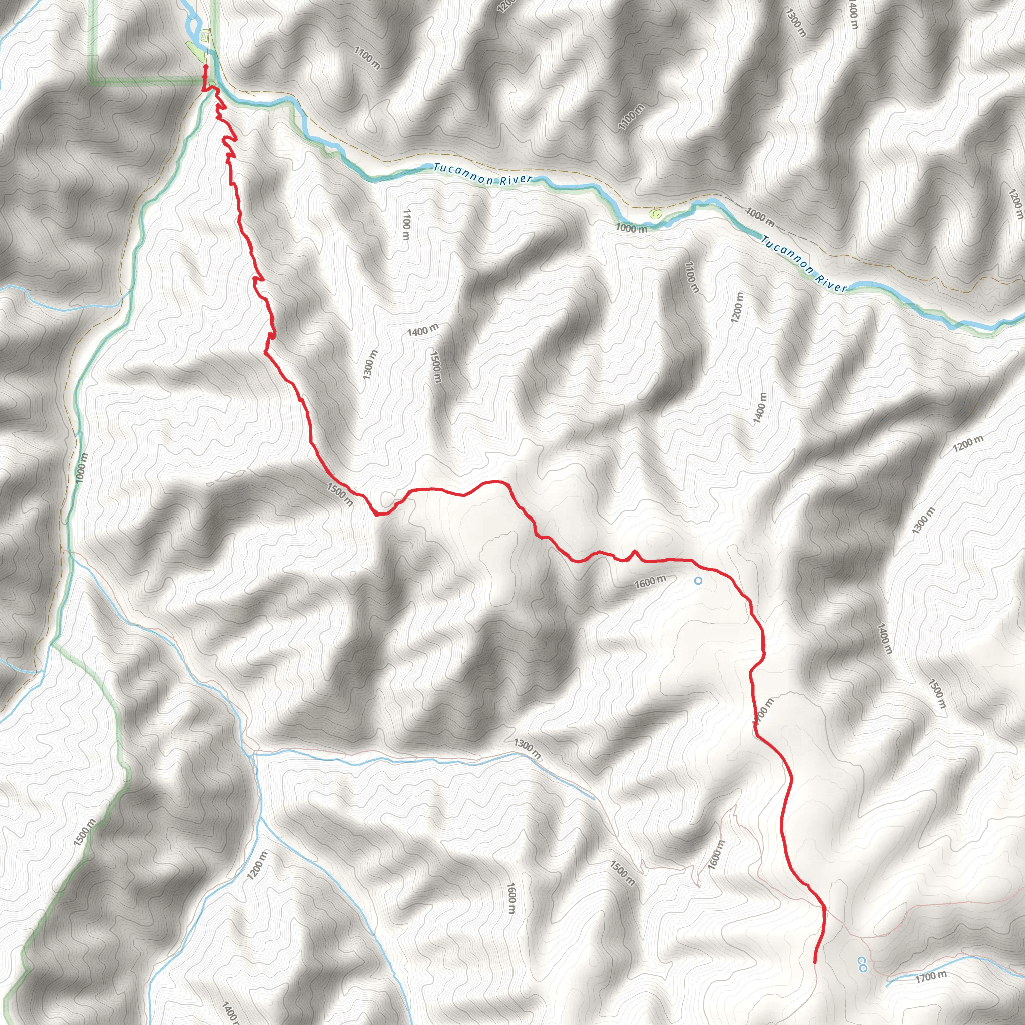 Rattlesnake Trail Out and Back mobile static map