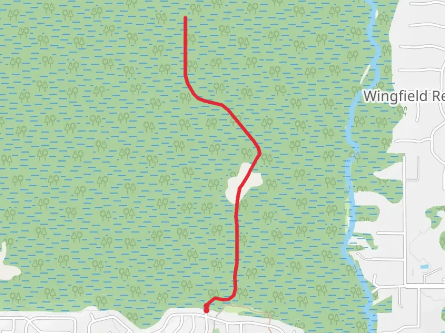 An image depicting the trail Sabal Point Sanctuary Trail and its surrounding area.
