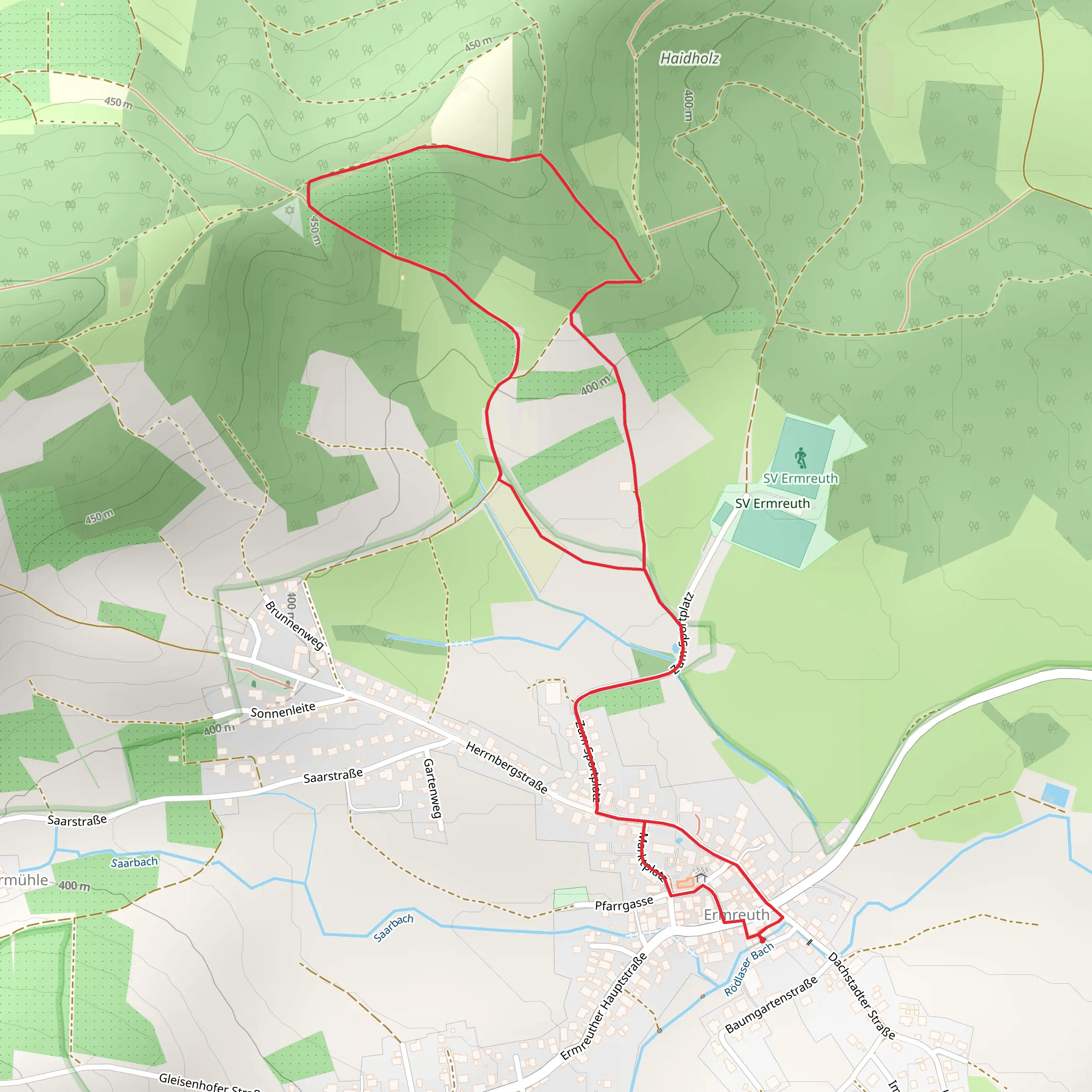 Schloss Ermreuth and Jüdischer Friedhof Ermreuth Loop mobile static map