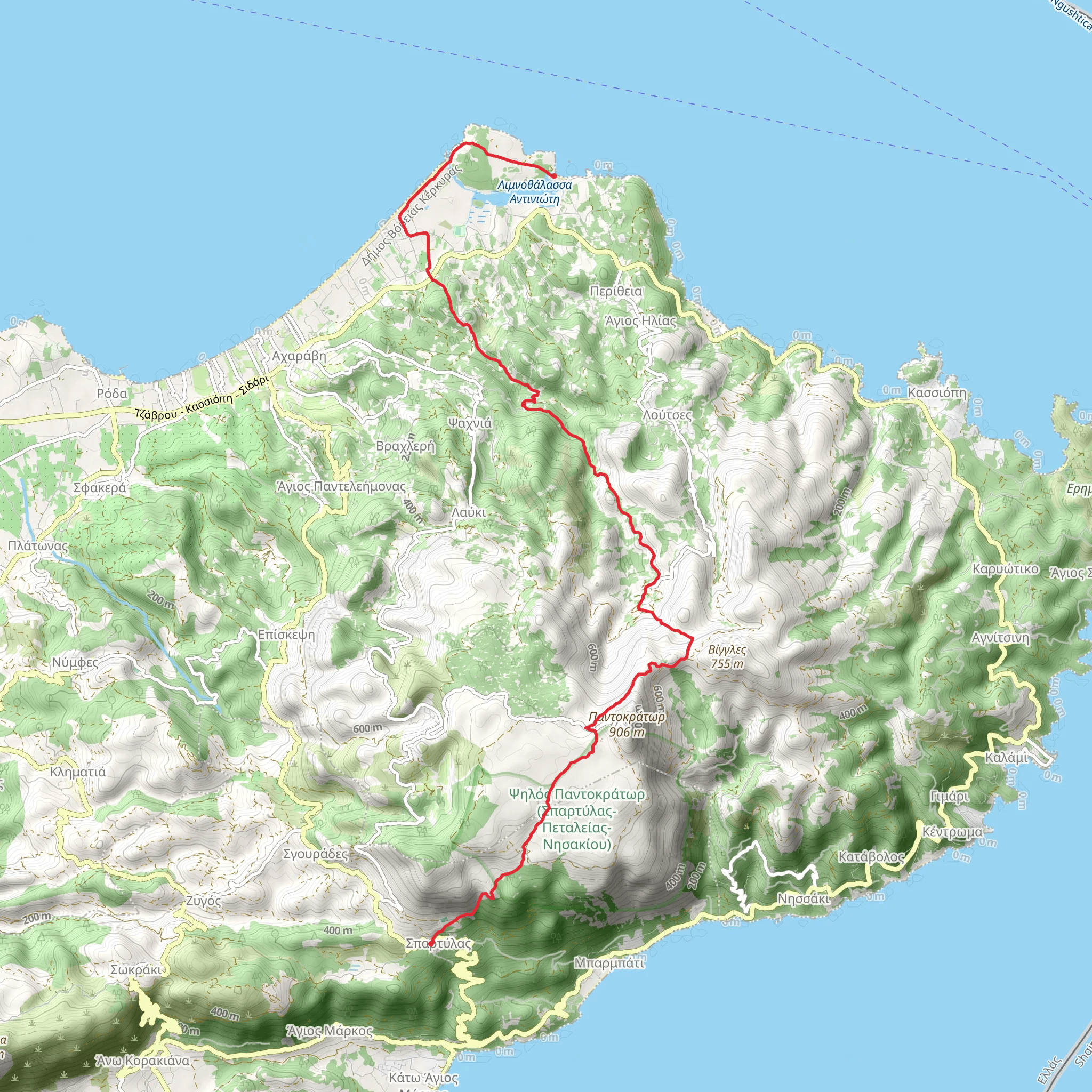 Spartilas - Agios Spyridon mobile static map