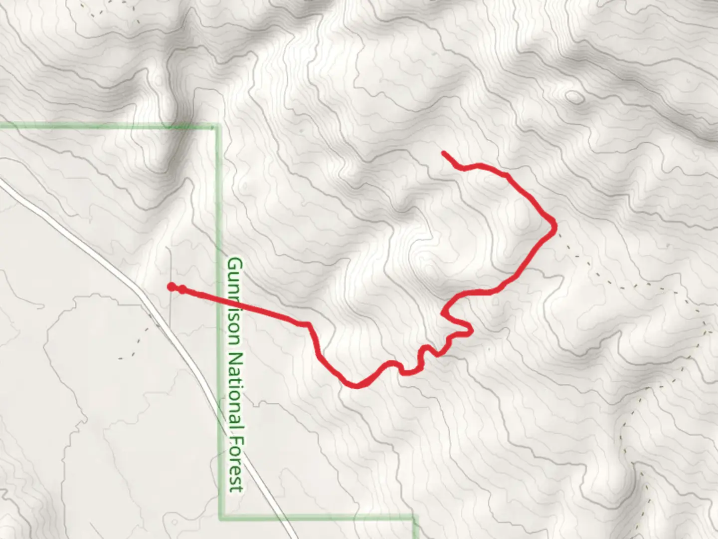 An image depicting the trail Flattop Bench Trail via Flattop Trail and its surrounding area.