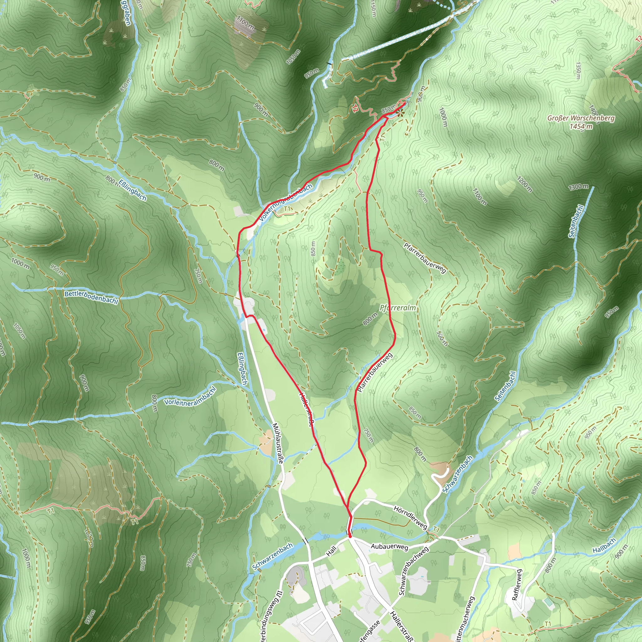 Muhlauer Waterfall Trail mobile static map