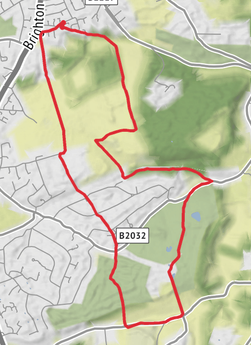 Hike on Kingswood East Loop Walk mobile static map