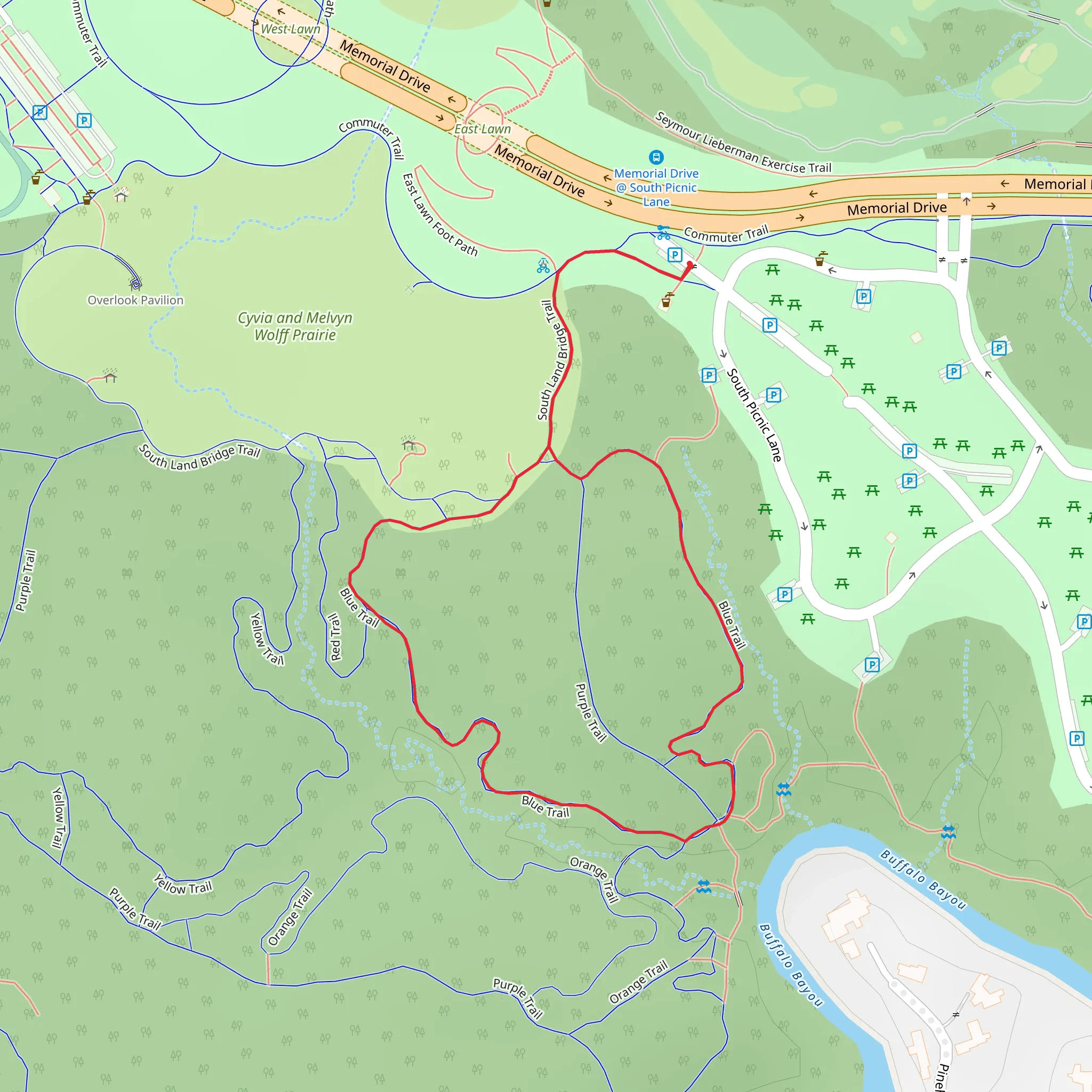 Blue Loop Trail mobile static map