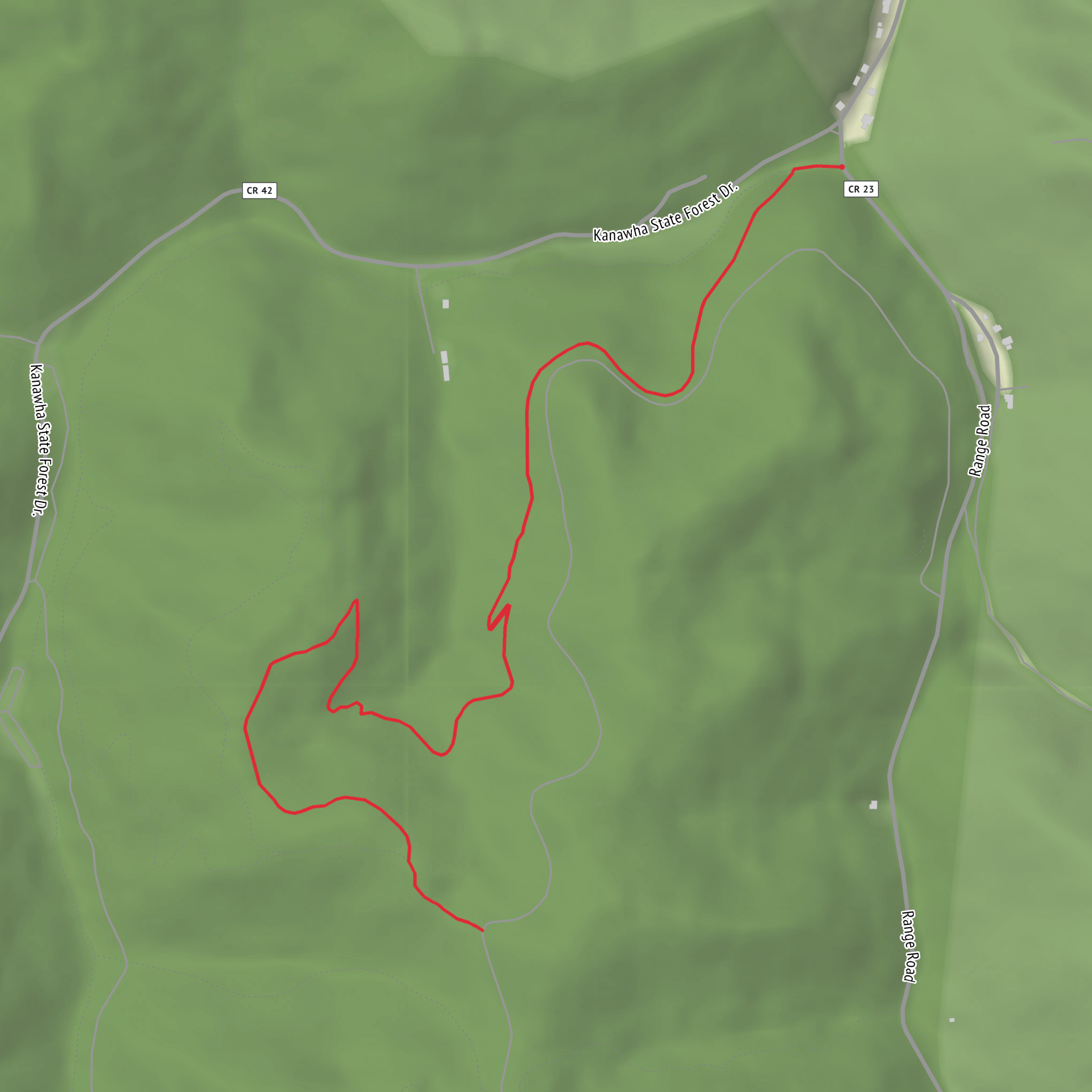 Middle Ridge Trail mobile static map