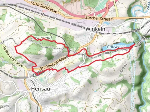 Herisau to Lake Gübsensee Loop