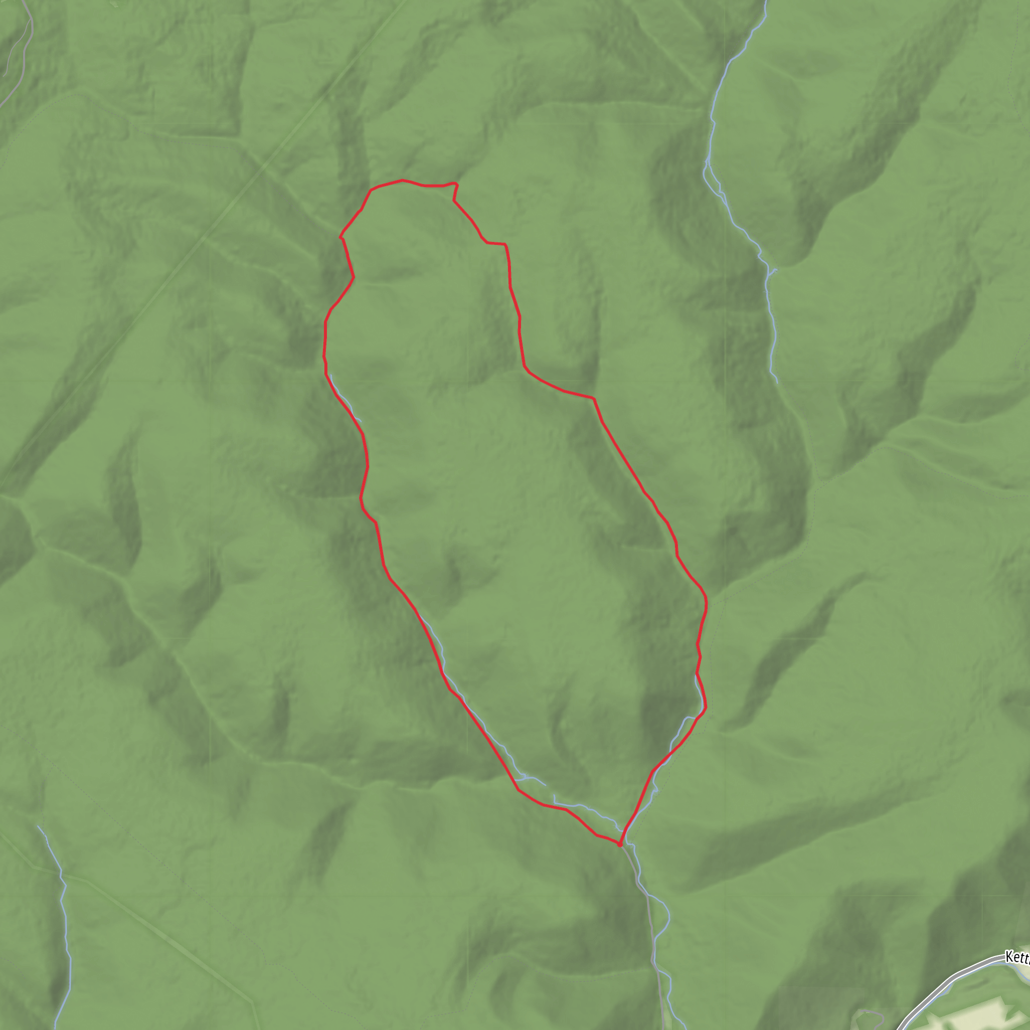 Nelson Hollow Trail and Cow Run Trail mobile static map