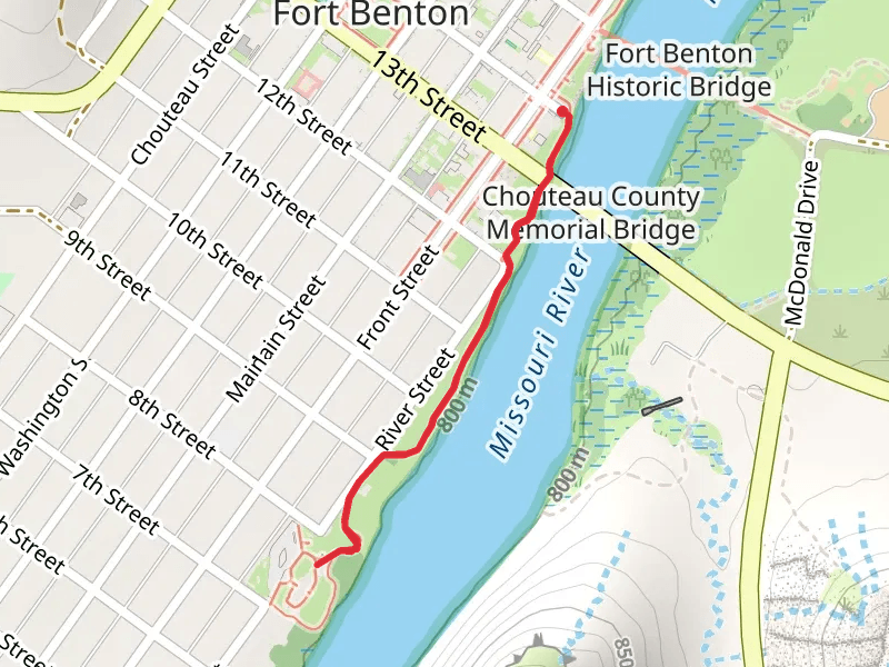 Missouri River Shore Walk from 14th Street