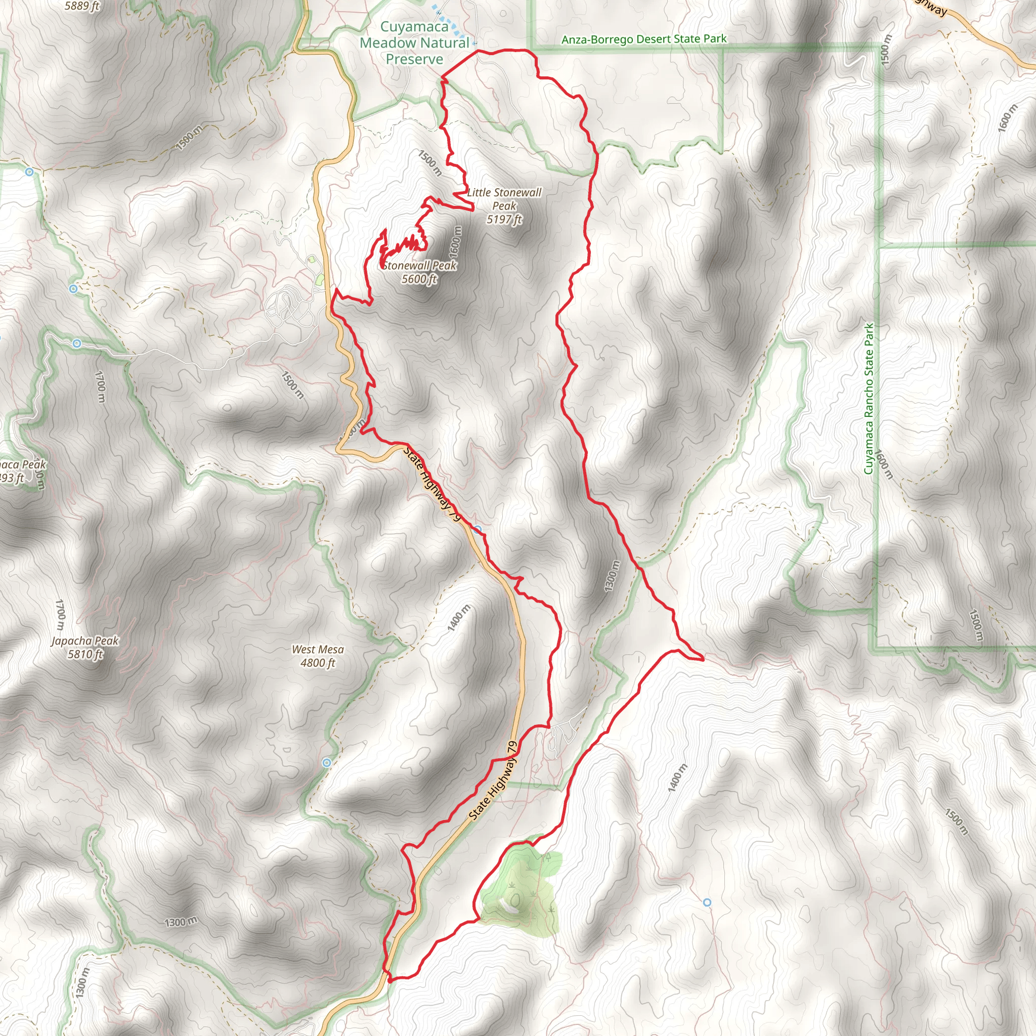 East Side Trail and West Side Trail Loop mobile static map