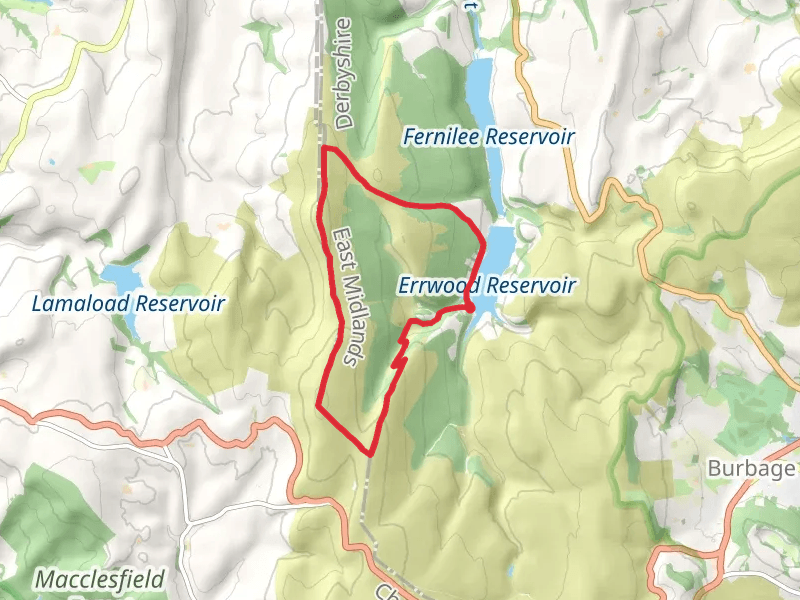 Shining Tor and Cats Tor Loop mobile static map