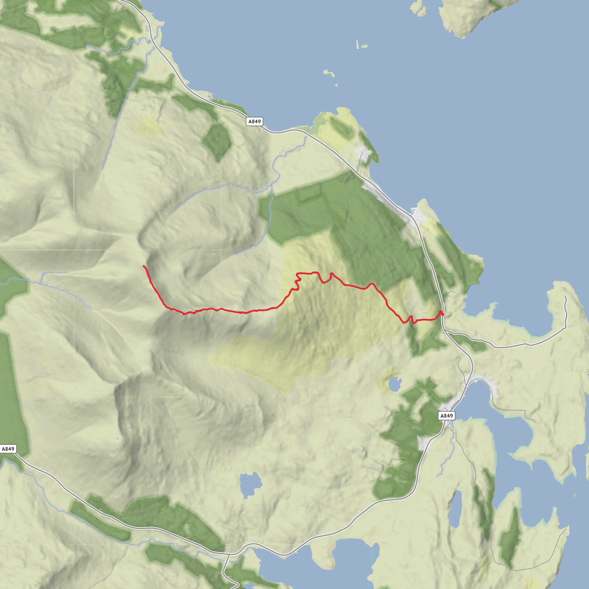 Mainnir nam Fiadh and Dun da Ghaoithe mobile static map