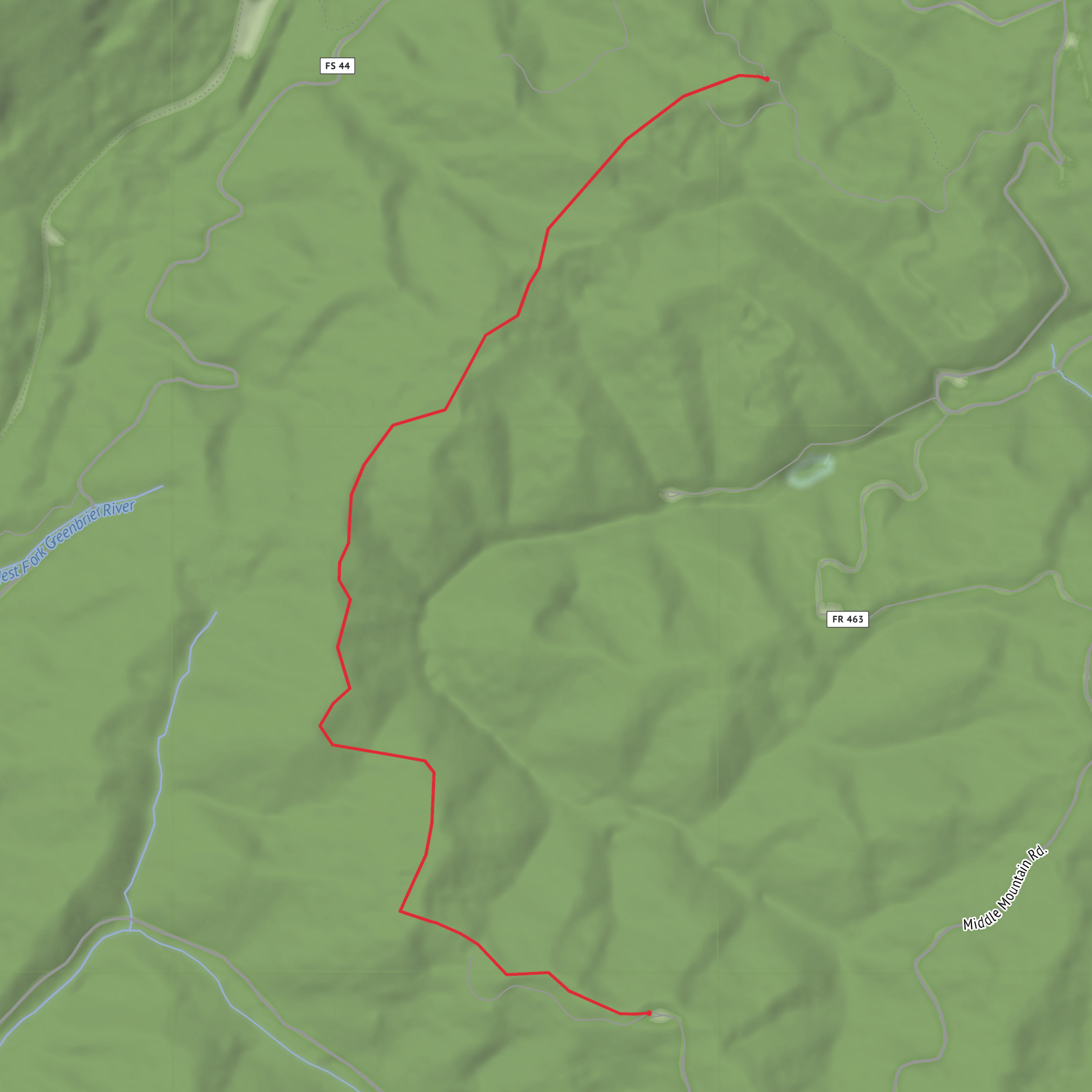 County Line Trail mobile static map