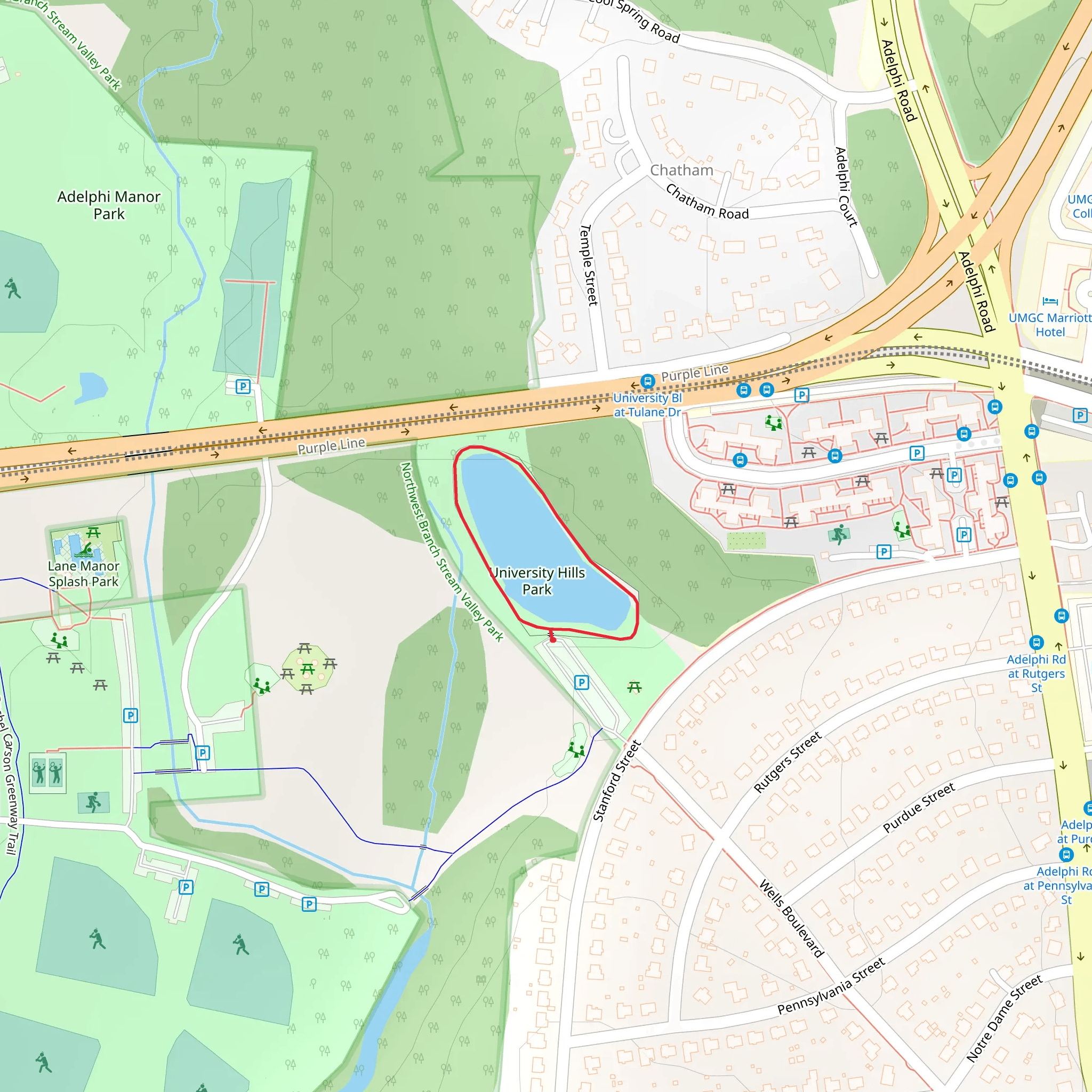 University Hills Park Loop mobile static map