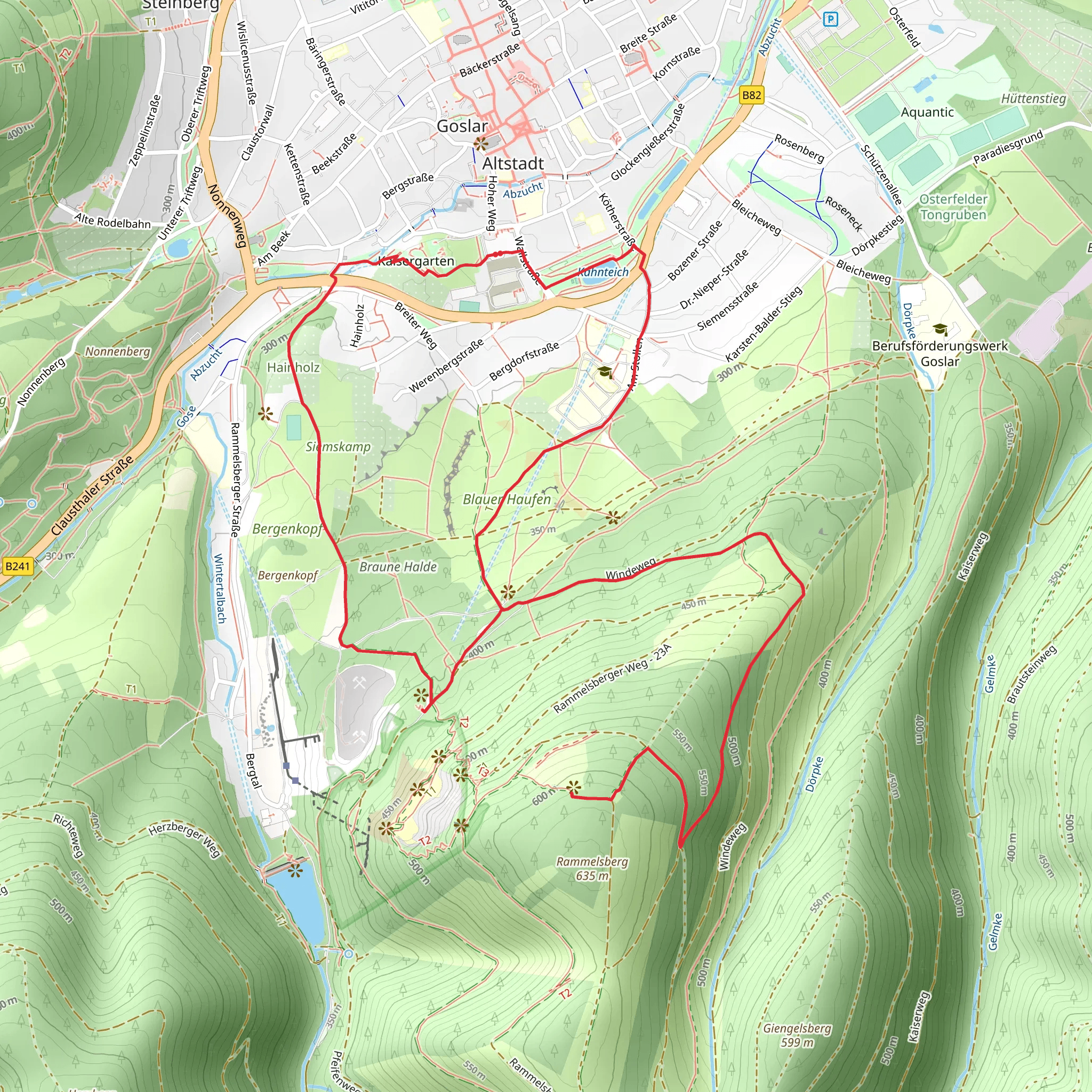 Rammseck and Fluggebiet via WWinderweg mobile static map